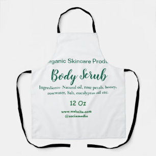 緑のオーガニック自然体スクラブバターに名前を追加 エプロン