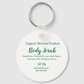 緑のオーガニック自然体スクラブバターに名前を追加 キーホルダー (裏面)
