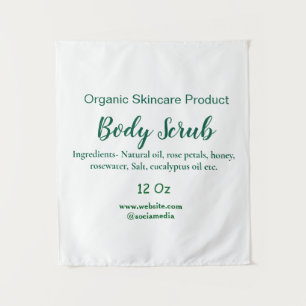 緑のオーガニック自然体スクラブバターに名前を追加 タペストリー