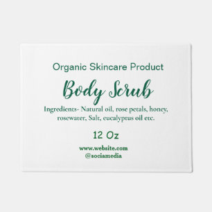 緑のオーガニック自然体スクラブバターに名前を追加 ドアマット