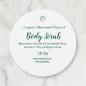 緑のオーガニック自然体スクラブバターに名前を追加 フェイバータグ (裏面)