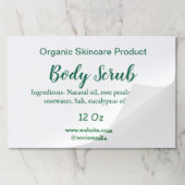 緑のオーガニック自然体スクラブバターに名前を追加 ペーパーパッド (折り畳み)