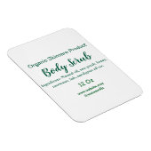 緑のオーガニック自然体スクラブバターに名前を追加 マグネット (右側)