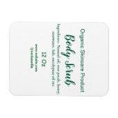 緑のオーガニック自然体スクラブバターに名前を追加 マグネット (横)