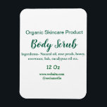 緑のオーガニック自然体スクラブバターに名前を追加 マグネット<br><div class="desc">デザイン</div>