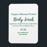 緑のオーガニック自然体スクラブバターに名前を追加 マグネット<br><div class="desc">デザイン</div>