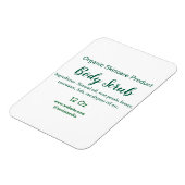 緑のオーガニック自然体スクラブバターに名前を追加 マグネット (左側)