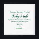 緑のオーガニック自然体スクラブバターに名前を追加 マグネット<br><div class="desc">デザイン</div>