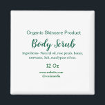 緑のオーガニック自然体スクラブバターに名前を追加 マグネット<br><div class="desc">デザイン</div>