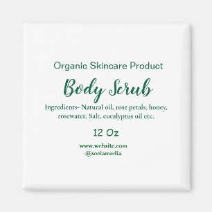 緑のオーガニック自然体スクラブバターに名前を追加 マグネット