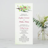 緑のオーキッドブルゴーニュ結婚ートロピカルの式典 プログラム (スタンド正面)