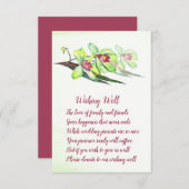 緑のオーキッドマ結婚ルサラの願い井戸カード エンクロージャーカード (正面/裏面)