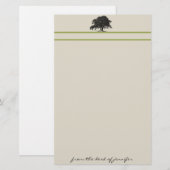 緑のオークの木のプランテーション 便箋 (正面/裏面)