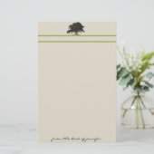 緑のオークの木のプランテーション 便箋 (スタンド正面)