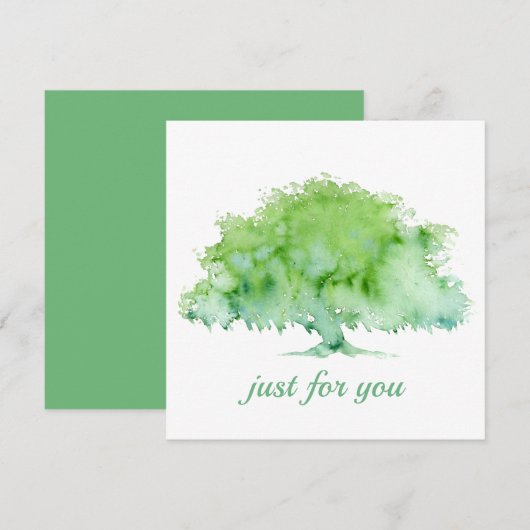緑のオークの木 招待状 (正面/裏面)