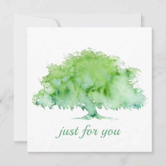 緑のオークの木 招待状 (正面)