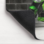 緑のオートバイのマウスパッド マウスパッド (コーナー)