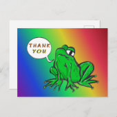緑のカエル漫画 サンクス ポストカード (正面/裏面)
