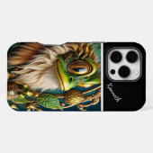 緑のカエル王 iPhoneケース (裏面横)