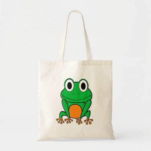 緑のカエル トートバッグ (正面)