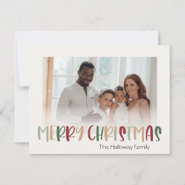 緑のカジュアルクカラフルリスマス色あせた写真 シーズンカード