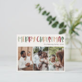 緑のカジュアルクカラフルリスマス3枚の写真 シーズンカード