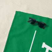 緑のカスタマイズされた卒業生名 卒業式 ビーチタオル (インサイチュ)