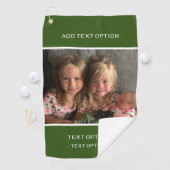 緑のカスタマイズ個人写真 ゴルフタオル (インサイチュ)