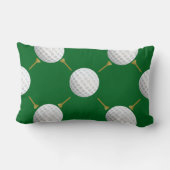 緑のカスタマイズ可能なゴルフ・ボールそしてティー ランバークッション (裏面)