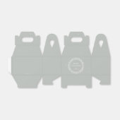 緑のカスタムメッセージきらめくライトクリスマス フェイバーボックス (折り畳みなし)