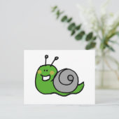 緑のカタツムリ ポストカード (スタンド正面)