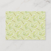 緑のカチキンの水のカラー名座席表 プレイスカード (裏面)