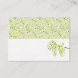 緑のカチキンの水のカラー名座席表 プレイスカード