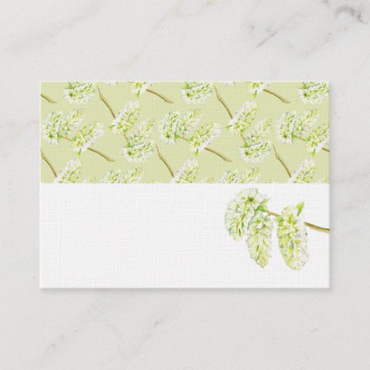 緑のカチキンの水のカラー名座席表 プレイスカード (正面)