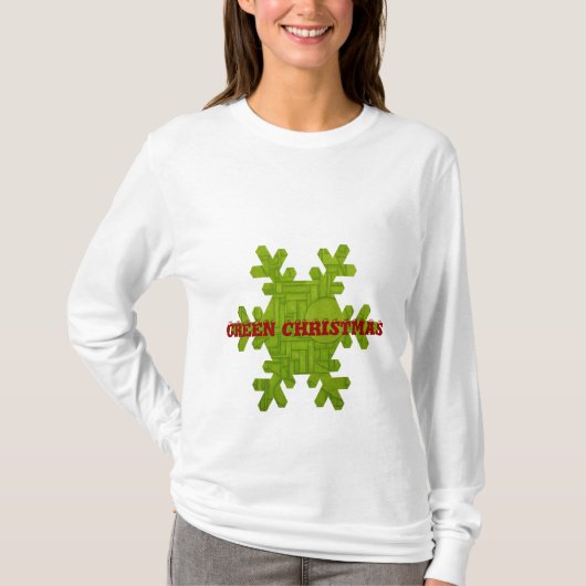 緑のカッコいいクリスマスシャツ！ Tシャツ (正面)