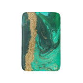 緑のカッコいい金ゴールド大理石、花崗岩、石のテクスチャ バスマット (正面縦)