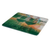 緑のカットボードのVino カッティングボード (角)