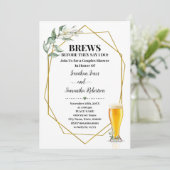 緑のカップルがシャワーを浴びる前に生きる金ゴールド 招待状 (スタンド正面)