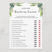 緑のカップルのシャワーゲーム花嫁または花婿 (正面)