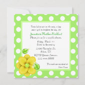 緑のカップルの双生児のベビーシャワーの招待状 招待状 (正面)