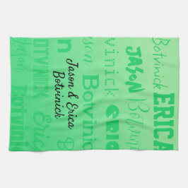 緑のカップル名 キッチンタオル