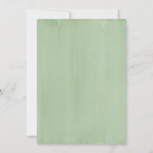 緑のカップル素朴の赤男女兼用ちゃんシャワー 招待状 (裏面)