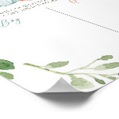 緑のカボチャのピンクのミントと桃の投票ポスター ポスター (角)