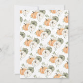 緑のカボチャの赤ちゃんシャワー 招待状 (裏面)