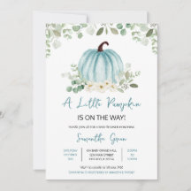 緑のカボチャの赤ちゃんシャワー