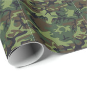 緑のカムフラージュの包装紙 ラッピングペーパー (ロールコーナー)