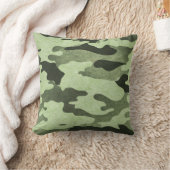 緑のカムフラージュの枕 クッション (ブランケット)