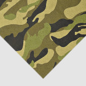 緑のカムフラージュの軍隊の質 薄葉紙 (詳細)