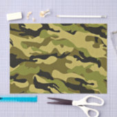 緑のカムフラージュの軍隊の質 薄葉紙 (クラフト)