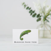 緑のカメレオン 名刺 (スタンド正面)